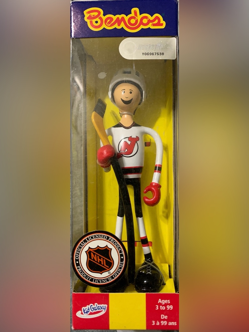 Vintage 2001 NHL New Jersey Devils Bendos Captain Bendo Figure NIP Sealed